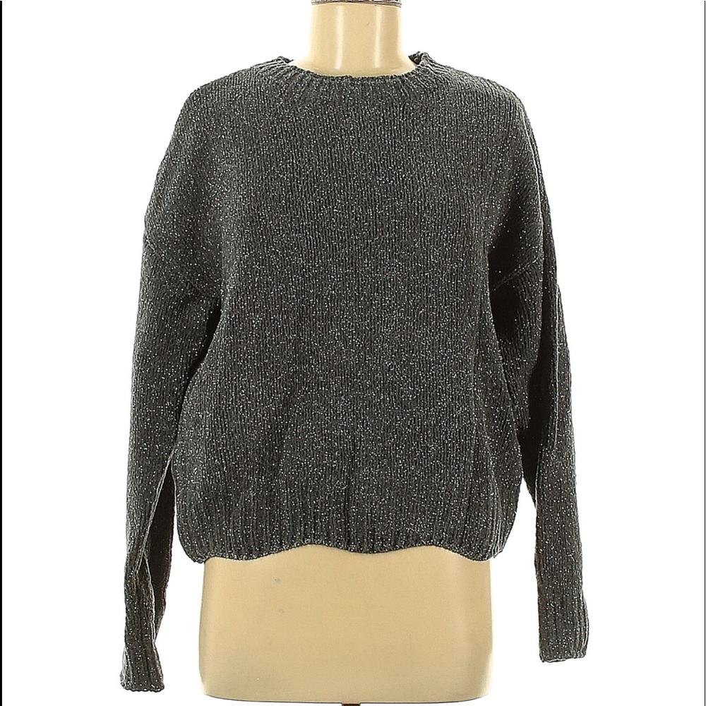 ENGLISH FACTORY Gray Sparkly Sweater